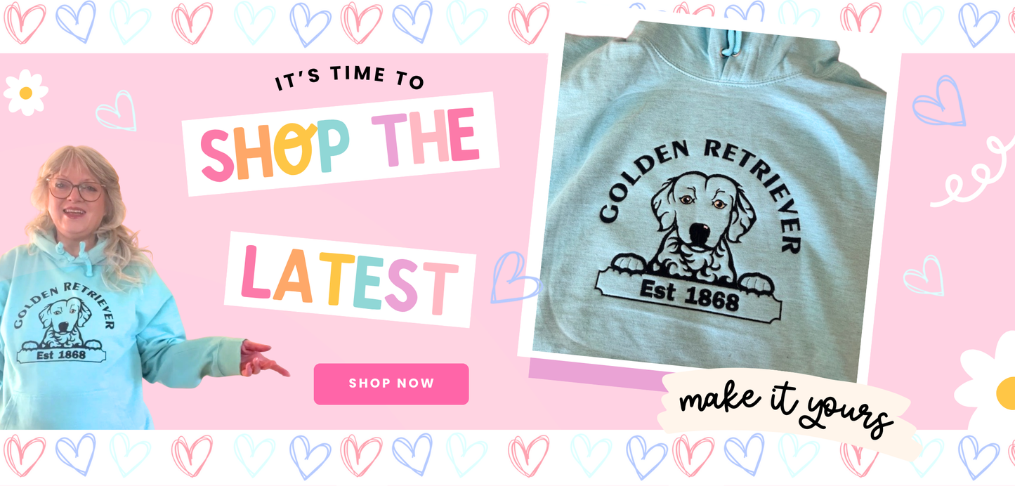 Golden Retriever Hoodie Turquoise