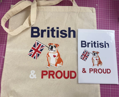 British Bag and Card Gift Set