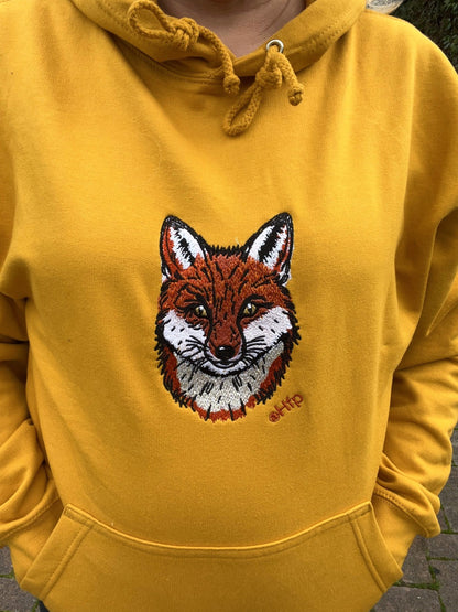 Embroidered Fox Hoodie