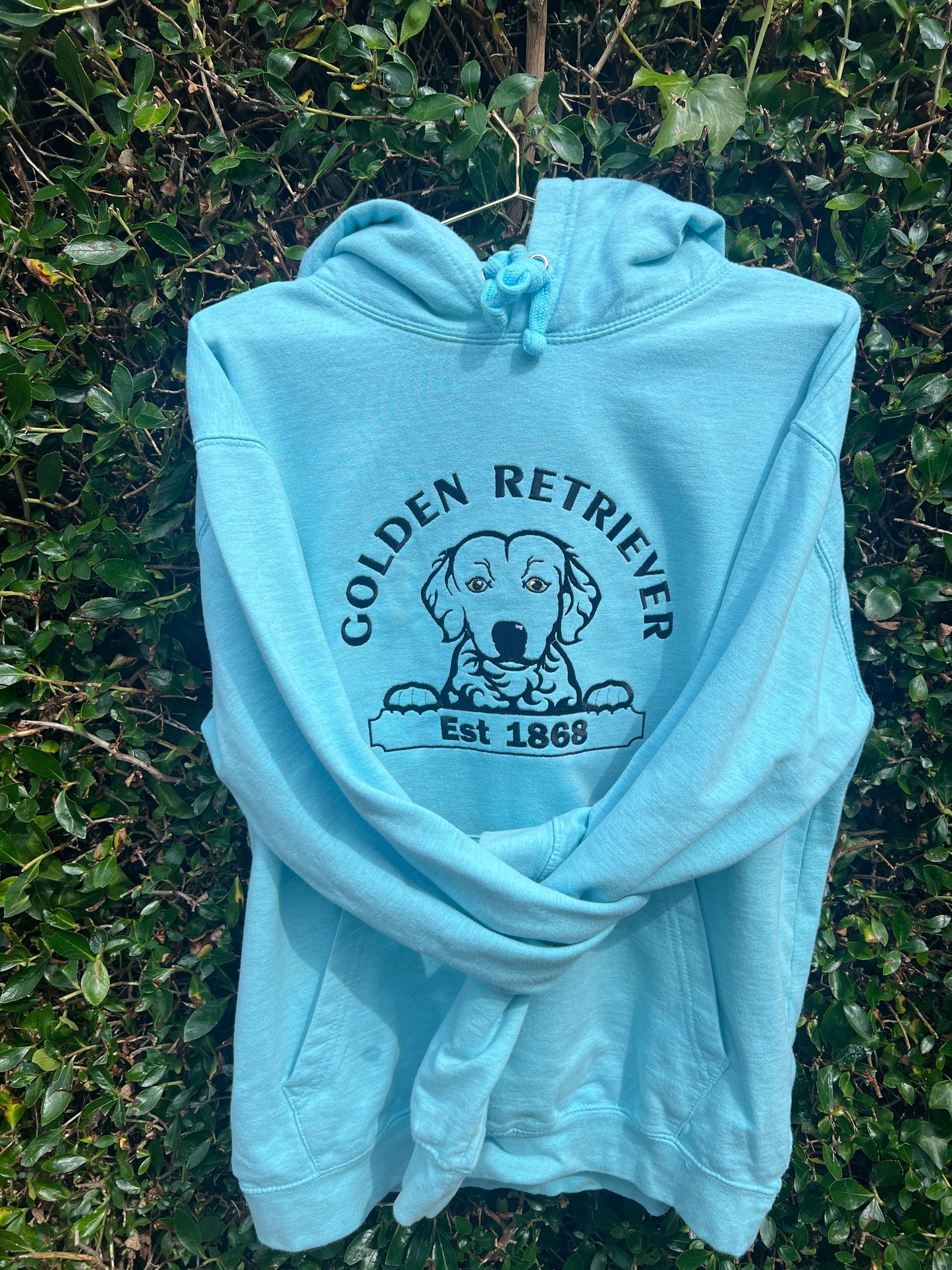Golden Retriever Hoodie Turquoise