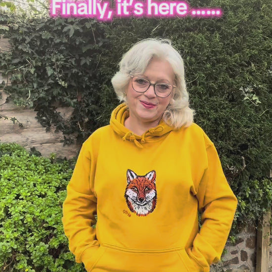 Embroidered Fox Hoodie